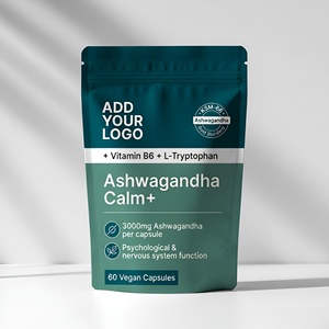 Cápsulas de Ashwagandha de Marca Privada OEM con Vitamina B6 y L-Triptófano, Suplemento Dietético Herbal para el Bienestar Diario - Product Image 1