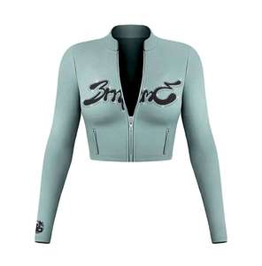 Sweat-shirt en molleton 100 % coton brodé pour femme, style vintage, léger, écologique, anti-transpiration, avec cordon de serrage, pour le yoga et le streetwear - Product Image 4