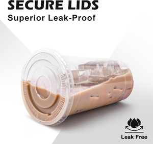 Vasos de Plástico Desechables Biodegradables, Resistentes al Agua y Ecológicos, con Tapas, en Paquete a Granel, Estilo Simple para Fiestas, Libres de BPA, Marcas Personalizadas OEM - Product Image 5