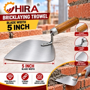 Truelles de maçonnerie HIRA 39401 avec manche en bois - Product Image 3