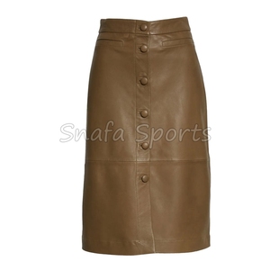 Think 2026 Falda Larga de Cuero PU de Cintura Alta, Elegante, Estilo Urbano, Talla Grande, Maxi, Ajustada, Plisada, para Mujer - Product Image 6