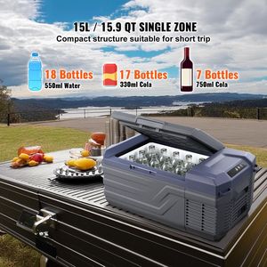 Frigorifero Portatile per Auto 12/24V DC, 15L, Congelatore a Zona Singola, Intervallo Regolabile 4-68°F - Product Image 2