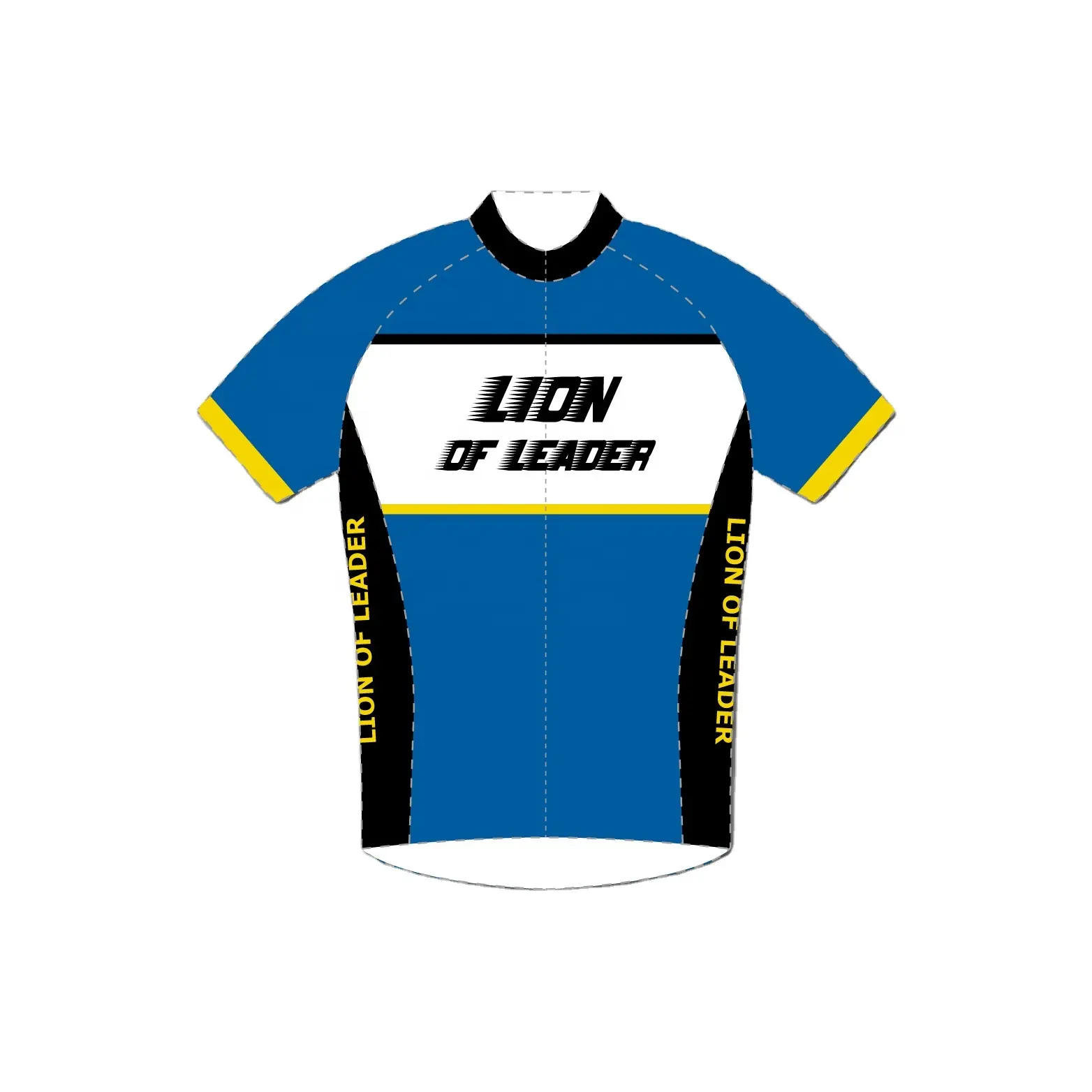 Professionele Wielertrui Op Maat Gesublimeerd Ontwerp Racefiets Slijtage 100% Polyester Stof Fietsshirt Met Rits Aan De Voorkant