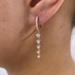 Pendientes de Aro de Oro Blanco de 14K con Diamante Cultivado en Laboratorio de 1.30ct, Color F, Engaste Pavé, Regalo para Fiesta, Joyería Fina para Mujer - Product Image 3