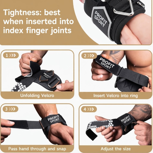 PROFIT SPORT Sangles de poignet réglables en néoprène antidérapantes pour la musculation, soutien unisexe pour l'entraînement en force à la salle de sport - Product Image 5