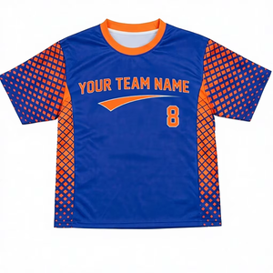 Maillot de sport personnalisé en polyester 100 % avec impression par sublimation et sérigraphie, séchage rapide, respirant, uniforme d'équipe, t-shirt - Product Image 1