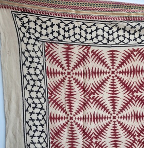 Elegant Handmade Zari <b>Sarong</b> Crafted From Soft Cotton Fabric With Traditional Indian Block Print Design Perfect As A Beach Wrap - Product Image 3