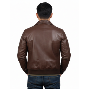 เสื้อแจ็คเก็ตหนังแท้แบบมีซิปและกระดุม พร้อมกระเป๋าด้านนอก 4 ช่อง ดีไซน์พรีเมียมสั่งทำพิเศษ และเสื้อแจ็คเก็ตแฟชั่นหนัง - Product Image 2