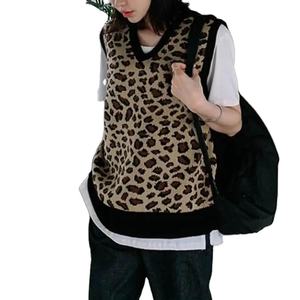 Acogedor Chaleco de punto acrílico ligero sin mangas transpirable Casual suéter de invierno suave al tacto suéter de capas de punto a máquina - Product Image 1