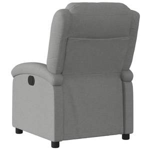 Fauteuil inclinable en tissu gris foncé 100% polyester avec structure en contreplaqué métallique, élégant et confortable pour la relaxation - Product Image 3