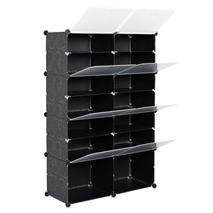 Scarpiera Moderna Espandibile a 7 Livelli, Capacità 28 Paia, Armadio Contenitore a Torre con 14 Scomparti per Tacchi, Stivali e Ciabatte - Product Image 6