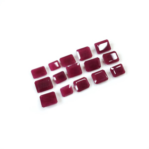 Rubis naturels de Bangkok, tailles calibrées, formes octogonales, pierres précieuses facettées naturelles pour la création de bijoux, prêtes à l'emploi - Product Image 4