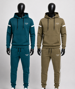 Men's Soft Fleece Tracksuit Hooded Sportswear <b>Set</b> for Cool Weather Activities - Product Image 1