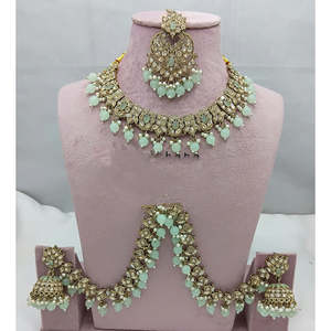 Jewelemarket Designer <b>Crystal</b> Stone and Pearl Beads Necklace <b>Set</b> Fashion Jewelry 10575553DBL - Product Image 2