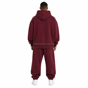 Fabricantes OEM/ODM, Conjuntos Deportivos Personalizados con Bordado, 400GSM, Transpirables, Cómodos, Holgados, Sudadera con Capucha Extra Grande para Otoño - Product Image 5