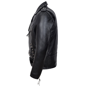 Custom 100% Genuine Cowhide Leather Studded Biker <b>Jacket</b> <b>Men</b>’s BRANDO Rocker Motorcycle Leather <b>Jacket</b> Premium Quality Hardware - Product Image 2
