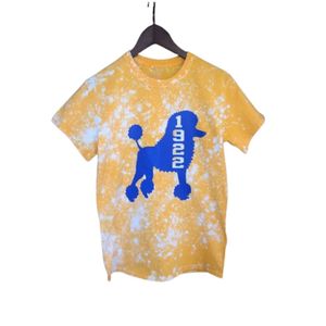 Womens Mustard Yellow <b>Tie</b> <b>Dye</b> T Shirt Short Sleeve 1922 Poodle Graphic Crew Neck Casual Fashion <b>Top</b> Summer Streetwear Tee - Product Image 1