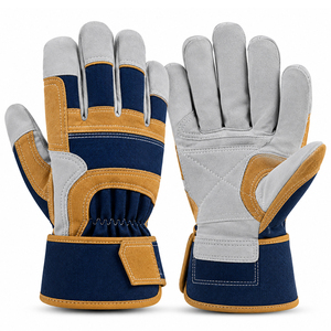 Guantes Canadienses de Cuero Vacuno con Logotipo Personalizado, OEM, ODM, Marca Privada, Venta al Por Mayor, Puño Ancho, Costuras a Medida, Estilo Laboral - Product Image 1