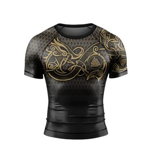 Ensemble personnalisé de t-shirt, pantalon et short de Jiu Jitsu pour hommes, vêtements de sport Muay Thai MMA UFC Boxe BJJ, logo sur le devant, respirant - Product Image 4