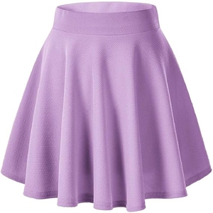 Women's Gradient Color Print Double-Layer <b>Flowy</b> Skirts | Sportswear Quick Dry Seamless Spandex/Polyester Mini Skirt-Regal Three - Product Image 5