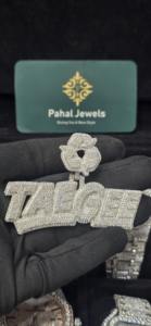 Joyería para Raperos, Colgante de Plata de Ley 925 con Diamante Moissanita para Hombre, Oro Rosa de Dos Tonos, Cierre de Corazón, Colgante con Nombre Personalizado - Product Image 6