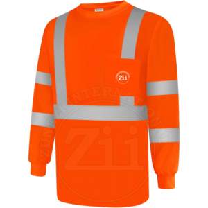 เสื้อเชิ้ตแขนยาวสะท้อนแสงนิรภัย FR ระดับ ANSI Class 1 กันน้ำ ไฟ LED กระพริบ โลโก้สั่งทำได้ ชุดทำงานก่อสร้าง - Product Image 6