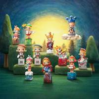 Figurines PVC officielles Pop Mart MOLLY Scenery Along the Way Série 20ème Anniversaire 4,33 pouces Petites poupées Cadeau pour les fans