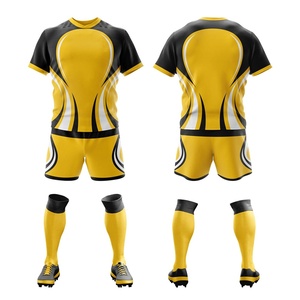 Conjunto de Uniforme de Rugby Premium, Camisetas y Pantalones Cortos Personalizados para Equipos de Fútbol, Ropa Deportiva para Escuelas y Universidades de EE. UU. y Europa, Venta al Por Mayor, OEM, Marca Privada - Product Image 3