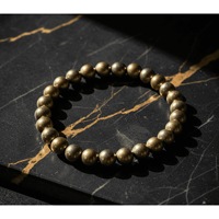 Bracelet artisanal en pyrite naturelle, bracelet porte-bonheur en cristal d'Inde, vente en gros de bracelets de guérison en cristal