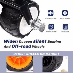 Collapsible Heavy Duty Outdoor Folding Utility Cart Adjustable Hand with Universal Wheels for <b>Camping</b> Garden & Beach Use - Product Image 6