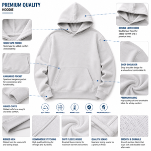 Pullover Embroidery Boxy Hoodie Manufacturer Private <b>Label</b> Heavyweight Cotton Streetwear Hoodies customized Tracksuit - Product Image 4