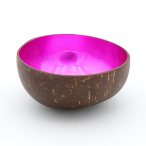 Cuencos de cáscara de coco sostenibles naturales al por mayor baratos cuencos decorativos coloridos pintados lacados de Vietnam para restaurantes - Product Image 6