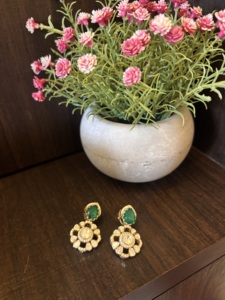 Flower Stud <b>Earrings</b> 18K Gold Plated Silver Luxury Women's Party Wear Everyday <b>Fine</b> Gift - Product Image 3