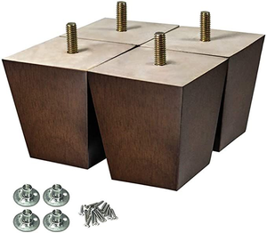Luxury OEM <b>Solid</b> <b>Wood</b> Square Sofa Legs Heavy Duty Custom Wooden Furniture Legs for Couch Cabinet <b>Desk</b> Premium Natural Finish - Product Image 1