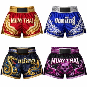 Shorts de Muay Thai, équipement très demandé, légers, pour entraînement MMA, boxe, kickboxing, taille personnalisée - Product Image 3