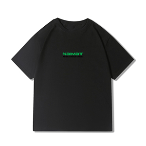 Camiseta de Manga Corta Negra para Hombre, 100% Algodón Grueso de Primera Calidad, Corte Ajustado, Dobladillo Acanalado, Estilo Urbano, Tejido Naimat Abbas - Product Image 3