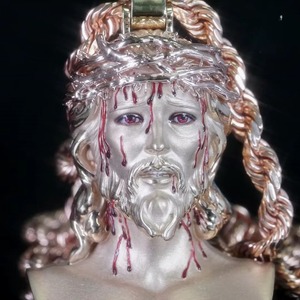 Colgante de Jesús Cristo Chapado en Plata 925 con Corona de Espinas, Joyería Religiosa Cristiana para Ocasiones Religiosas, Colgante Hip Hop - Product Image 6