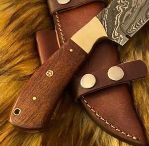 Personalized Hand Forged Damascus Steel Chef <b>Knife</b> with <b>Sharp</b> Blade and Customized Wooden Handle - Product Image 2