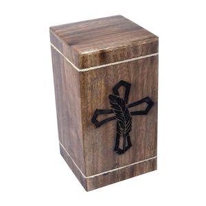 Large Mango Wood Cremation Urn Elegant Design with Slide Lid Wooden Burial Urn <b>for</b> Human <b>Ashes</b> Columbia Factory Wholesale Supply - Product Image 4