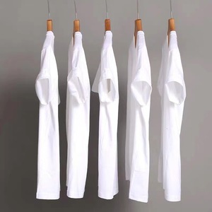 Camiseta de Manga Corta Casual Holgada de Algodón Puro de 180 g para Hombre, con Logotipo Personalizado Bordado, Precio de Fábrica de Bangladesh y China, OEM - Product Image 2