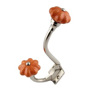 Porte-manteau double en métal minimaliste moderne – Tête en céramique lisse vert pastel avec base, support mural polyvalent pour entrée - Product Image 2