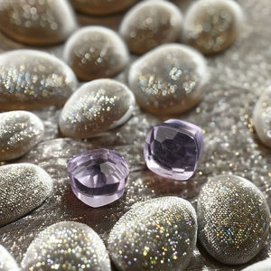 Venta al por mayor 10x10x7mm Rosa amatista cuarzo fútbol corte cojín elegante calibrado piedras preciosas sueltas para la fabricación de joyas diseños únicos - Product Image 1