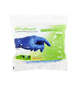 Ansell 92-465 Disposable Blue Nitrile Gloves offers Chemical and Mechanical Protection against Industrial Risks, Easy Use - Product Image 5