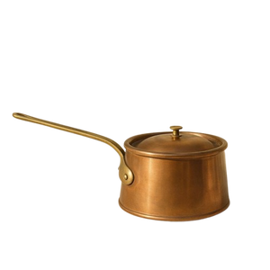 Handcrafted Pure <b>Copper</b> Saucepan Thick Metal Cookware Saucepot with Riveted Long Handle for Induction <b>and</b> Gas Stovetop Catering - Product Image 6