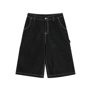 Shorts Cargo Homme Été Unisexe Baggy en Jean Noir Délavé Respirant Taille Mi-Haute Grandes Poches Hip Hop Vintage - Product Image 6