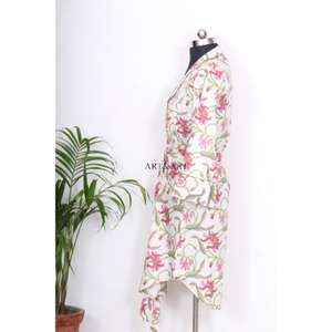 Vestido Midi de Punto 100% Algodón Puro con Cuello en V, Ecológico, con Botones, Lavable a Máquina, Manga Larga, Casual, Ajustable, Clásico - Product Image 5