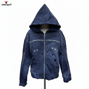 Wholesale Cotton Pullover Custom Logo Drop Shoulder High Quality hoodies men men's hoodies Fashion Men Hoodies in Low Price - Product Image 5