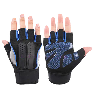 Unisex Half-Finger Leather Fitness Gloves Heavy Duty Wrist Protection Non-Slip Lightweight Breathable Hook Loop Closure Gym - Product Image 1