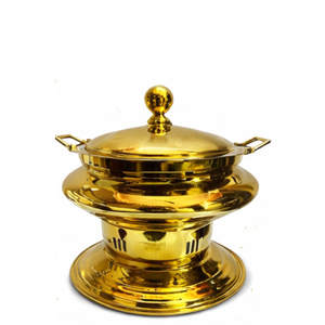 ถาดอุ่นอาหารทองเหลืองหรือสแตนเลสเคลือบ PVD - Product Image 1