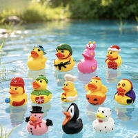 Canards en caoutchouc vinyle personnalisables avec logo, canardons colorés qui couinent, jouets de plage et de piscine pour compétitions et jeux de fête